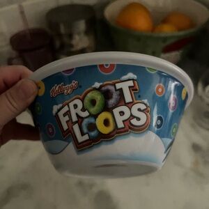 Vintage Kellogg's Froot Loops Cereal Bowl - Multicolor